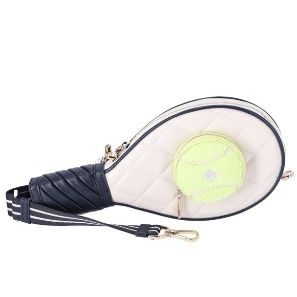 Kate Spade Grand Slam 3D Tennis Racquet Small Crossbody KF517 Limited Edition - Picture 4 of 8